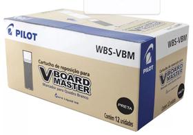Caixa com 12 Refil Pincel Quadro Branco WBS Preto Pilot
