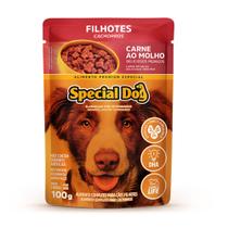 Caixa com 12 Sachês (100gr) Special Dog Filhote Sabor Carne