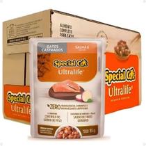 Caixa com 12 Sachês Special Cat Salmão com Batata Doce para Gatos Adultos Castrados 85gr Caixa com 12 Sachês Special Cat Salmão com Batata Doce para Gatos Adultos Castrados 85gr