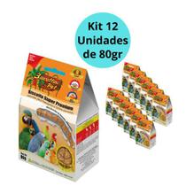 Caixa com 12 un atacado de Petisco Para ARARAS PAPAGAIOS E OUTRAS AVES de 80gr cada Marca Biscottini Pet