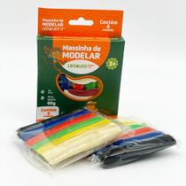 Caixa com 12 Unidades de Massa de modelar 90g 6 cores leo&leo