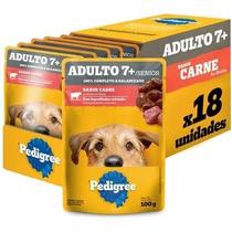 Caixa com 18 Sachês Pedigree para cães adultos 7+ sabor carne ao molho 100g. Caixa com 18 Sachês Pedigree para cães adultos 7+ sabor carne ao molho 100g.