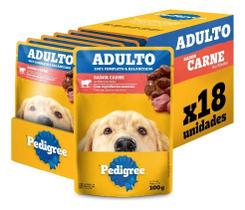 Caixa com 18 Sachês Pedigree para cães adultos sabor carne ao molho 100g. Caixa com 18 Sachês Pedigree para cães adultos sabor carne ao molho 100g.