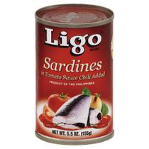 Caixa com 2 Sardinas Ligo Tomate e Chili - 25 x 5,5 onças