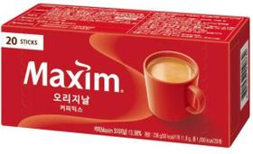 Caixa com 20 cafés solúvel maxim original café de dorama para o lanche deixar na copa do escritório