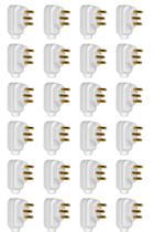 Caixa com 20 Plugues Macho 3pinos 2P T Legrand 10A 250V Branco Ref. 615901