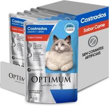 Caixa com 20 sachês Optimum Gatos Adultos Castrados Carne 85gr Caixa com 20 sachês Optimum Gatos Adultos Castrados Carne 85gr