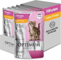 Caixa com 20 Sachês Optimum Gatos Filhotes Frango 85gr. Caixa com 20 Sachês Optimum Gatos Filhotes Frango 85gr.