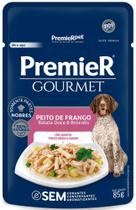 Caixa com 20 Sachês Premier Gourmet Cães Adultos Peito de Frango, Batata Doce e Brócolis 85g