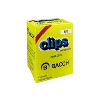 Caixa com 220 clips galvanizados 6/0 clipes bacchi novos