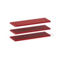 Caixa Com 3 Prateleiras em Aço Com Reforço Pandin 92 x 30 cm Vermelho