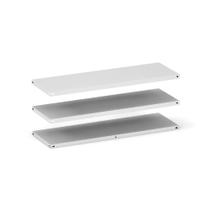 Caixa Com 3 Prateleiras em Aço Sem Reforço Pandin 92 x 30 cm Cinza Caixa Com 3 Prateleiras em Aço Sem Reforço Pandin 92 x 30 cm Cinza