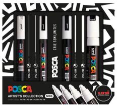 Caixa com 4 Unidades Marcador Posca Artist's Collection Branco 59.1302