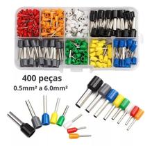 Caixa com 400 Pçs - Terminais Elétricos Ilhós Tubular 0,5mm ~ 6mm²
