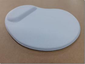 Caixa com 5 Mouse Pads Ergonômicos Gota Tecido Branco Base Espuma - MP-890