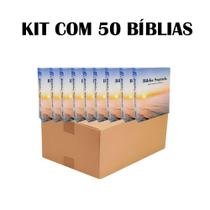 Caixa Com 50 Biblias Sagrada Pequena Para Evangelismo 9X13 cm - ATACADO Caixa Com 50 Biblias Sagrada Pequena Para Evangelismo 9X13 cm - ATACADO
