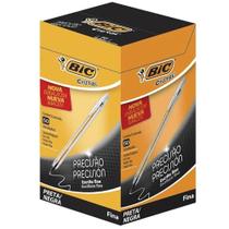 Caixa com 50 Canetas Esferográfica Cristal Fina Preto Bic Caixa com 50 Canetas Esferográfica Cristal Fina Preto Bic