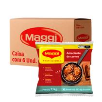 Caixa com 6 Amaciante Carnes Profissional Tempero Maggi 1,1kg Original