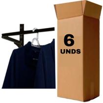 Caixa com 6 Cabideiros 60cm Smart Black Caixa com 6 Cabideiros 60cm Smart Black