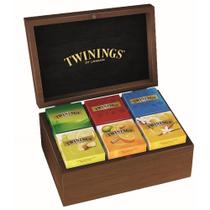 Caixa Com 6 Pacotes De Chá Em Madeira Twinings Colecionável