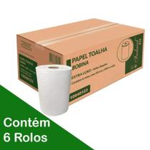 Caixa com 6 Rolo de Papel Toalha Bobina 100 Celulose Indaial Traction 24GR 20 X 200 cm Caixa com 6 Rolo de Papel Toalha Bobina 100 Celulose Indaial Traction 24GR 20 X 200 cm