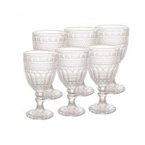 Caixa com 6 taças de água vidro com fio dourado Brand 320 ml