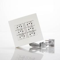 Caixa Com 6 Tomadas 10A 2P+t Branco Extensão Sobrepor Margirius