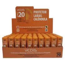 Caixa Com 70 Protetor Labial Calêndula FPS 20 - Vedis