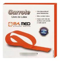 Caixa com Garrotes Marca P.a.med Descartável Cor Laranja 25 Tiras De 45cm cada