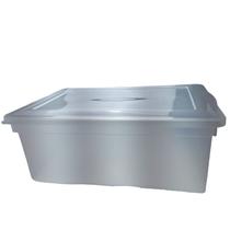 CAIXA COM TAMPA 20L ORGANIZADORA BIOPRATIKA 32x17x45,6CM 0340