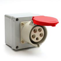 Caixa Com Tomada Industrial 3P + N + T 32A 380V STRAHL SD-3656 Caixa Com Tomada Industrial 3P + N + T 32A 380V STRAHL SD-3656