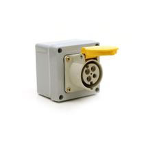 Caixa Com Tomada Industrial 3p+t 16A 110/130V Strahl SD-3544 Caixa Com Tomada Industrial 3p+t 16A 110/130V Strahl SD-3544