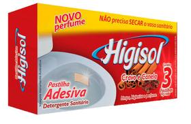 Caixa com Três Pastilhas Adesivas Para Vaso Sanitário Cravo e Canela 9g - Higisol