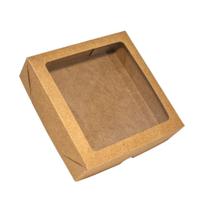 Caixa Com Visor Kraft 15x15x4cm - 20 Unidades Caixa Com Visor Kraft 15x15x4cm - 20 Unidades