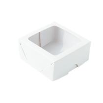 Caixa com Visor S16 (7cm x 7cm x 3cm) Branca 10 unidades Assk Embalagens