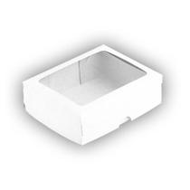Caixa com Visor S19 (8,5cm x 12,5cm x 3,5cm) Branca 10 unidades