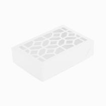 Caixa com Visor Vazado S2 - Branco - (10cm x 15cm x 4cm) - 10 unidades - Assk - Embalagens