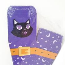 Caixa Cone para Doces e Lembrancinhas Halloween Roxa - "Magia e Gatinho" - 10 unidades - Ideia - Rizzo Caixa Cone para Doces e Lembrancinhas Halloween Roxa - "Magia e Gatinho" - 10 unidades - Ideia - Rizzo