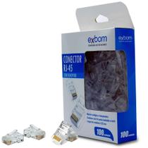 Caixa Conector RJ45 Exbom CONT-RJ45P100 100UN/CX