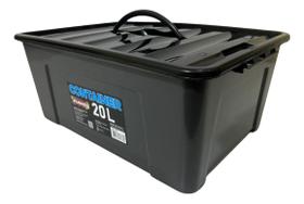 Caixa Container Organizadora Multiuso Trava 20lt Plasnew