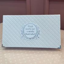 Caixa Convite Dinda - Matelassê Branco Caixa Convite Dinda - Matelassê Branco