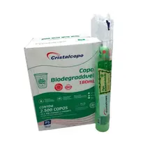 Caixa Copo 180Ml Biodegradável Translúcido Cristalcopo 2500
