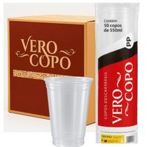 Caixa Copo Descartável 550ml Liso Chop Bebidas Com 1.000 Un