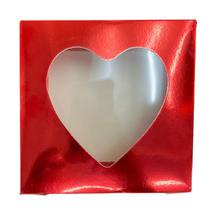 Caixa Coração com visor na tampa 20x20 Caixa Coração com visor na tampa 20x20