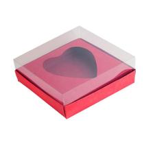 Caixa Coração de Colher - Meio Coração de 250g - Vermelho - 15 x 13 x 6,5 cm - 5 un - Assk Rizzo