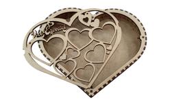 Caixa Coração MDF 20cm x 17cm Com Tampa Removível Você é Especial Romantica