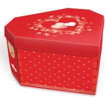 Caixa Coração Média 26x24x14cm Estampa Enlance Mm197 Unidade
