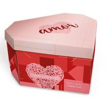 Caixa Coração P 20x18x10 Cm Estampada Mm134 A Unidade