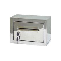 Caixa Correio Carta Condomínio Frontal Inox Chave 15x30x18cm Caixa Correio Carta Condomínio Frontal Inox Chave 15x30x18cm