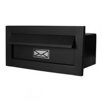 Caixa Correio carta Luxo hat chapeu preta fosca 20 cm profundidade Caixa Correio carta Luxo hat chapeu preta fosca 20 cm profundidade